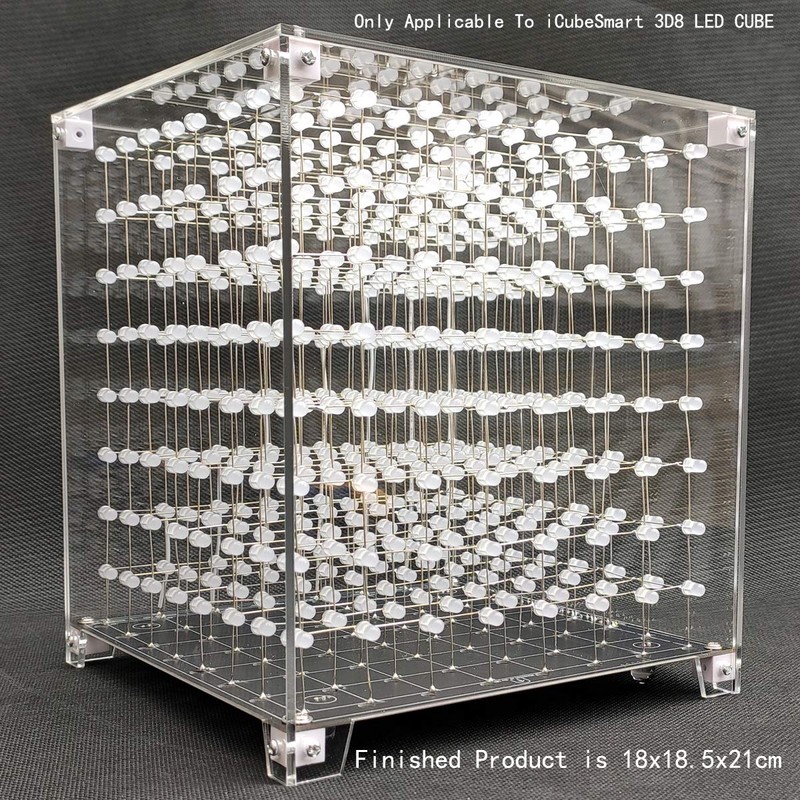 iCubeSmart 3D LED Cube Housing Transparent Acrylic Only Applies to
