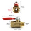 QWORK Ball Valve 10 Pack, 1/4" Heavy Duty Brass Ball