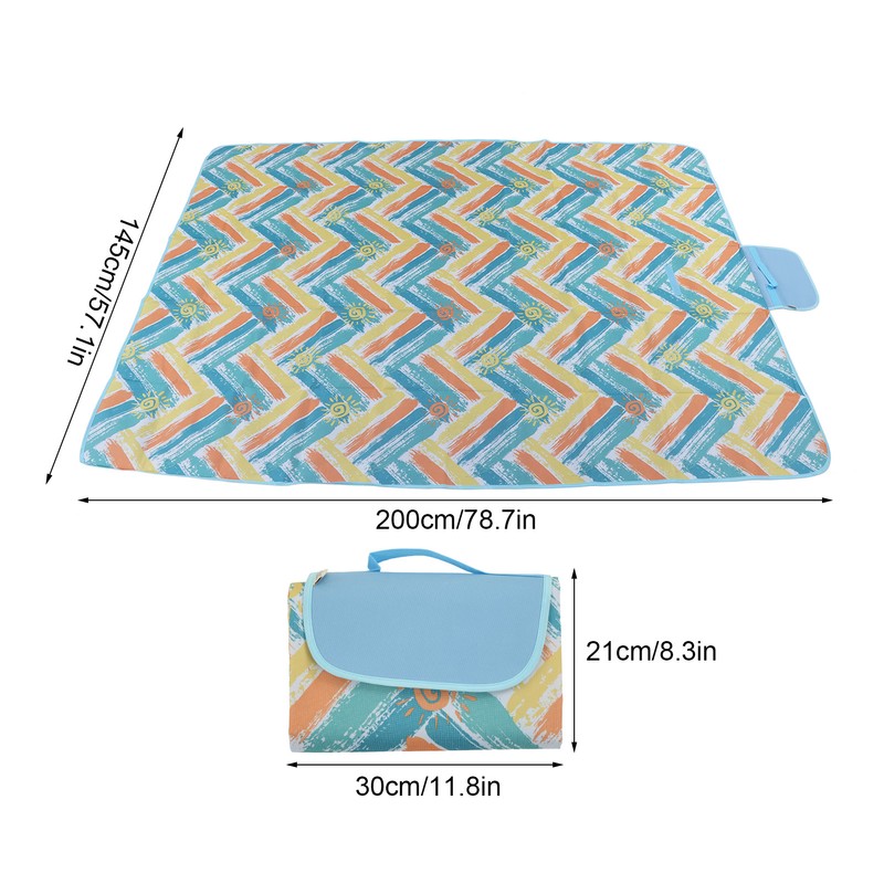 Foldable Picnic Blanket Soft Oxford Cloth Extra Large Portable Folding