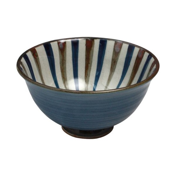 飯碗 おしゃれ : 有田焼 ゴス巻内十草 軽々茶碗(大) Japanese Rice bowl Pottery/Size(cm)