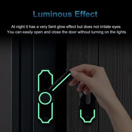 Luminous Black Sliding Bolt Locks, Flip Door Locks, Wardrobe Door Locks, Heavy Duty Gate Latch Clasp Lock, for Barn Doors, Bathroom, Outdoor, Garage, Window, 1 Pack