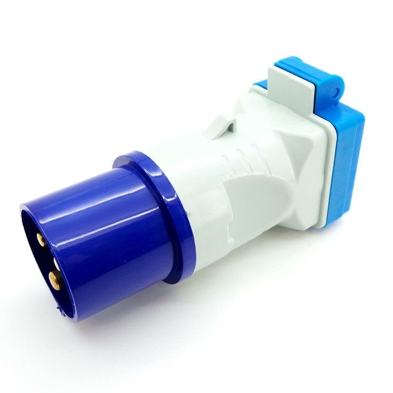 16 Amp Plug to 13 Amp Socket Converter Adaptor Compact