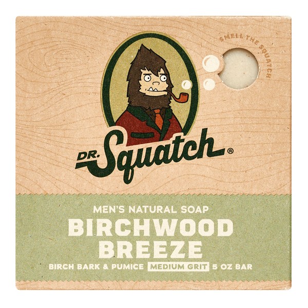 Dr. Squatch Men's Natural Soap Bar Birchwood Breeze 141.7g