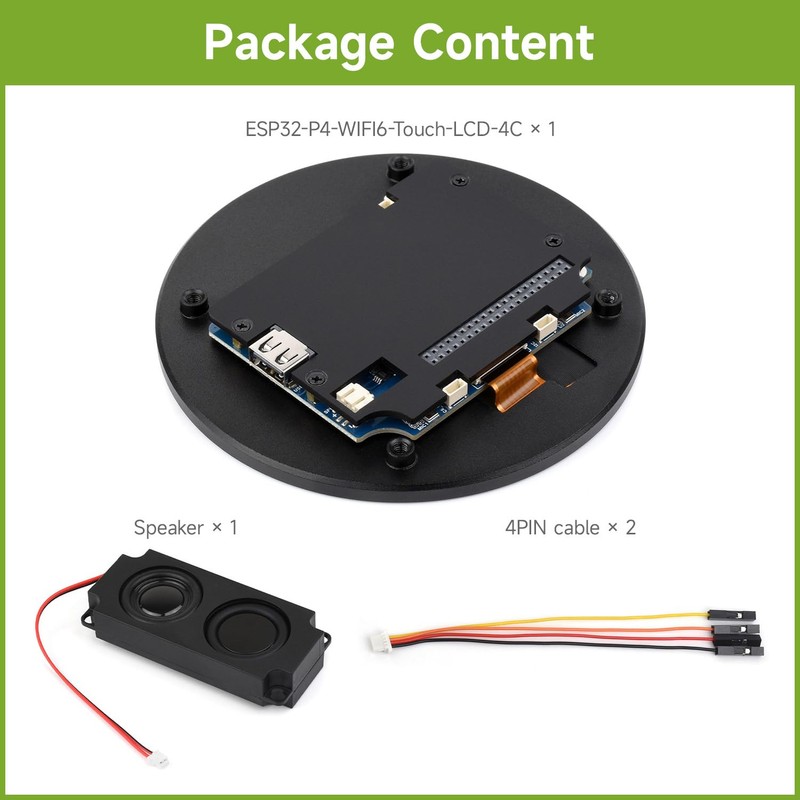 Waveshare ESP32-P4 4inch Wi-F6 Round Touch Display Development Board, 720