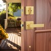 LOQRON Brushed Gold Front Door Handleset Heavy Duty Gold Door
