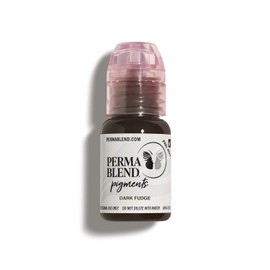 Perma Blend - Dark Fudge - Microblading Ink for Permanent Eyeliner - Professional Tattoo Ink - Dark Brown Tattoo Ink Makeup - Vegan (0.5 oz)