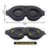 Ainkou 2pcs Black 3D Sleep Eye Masks, No Eye Pressure