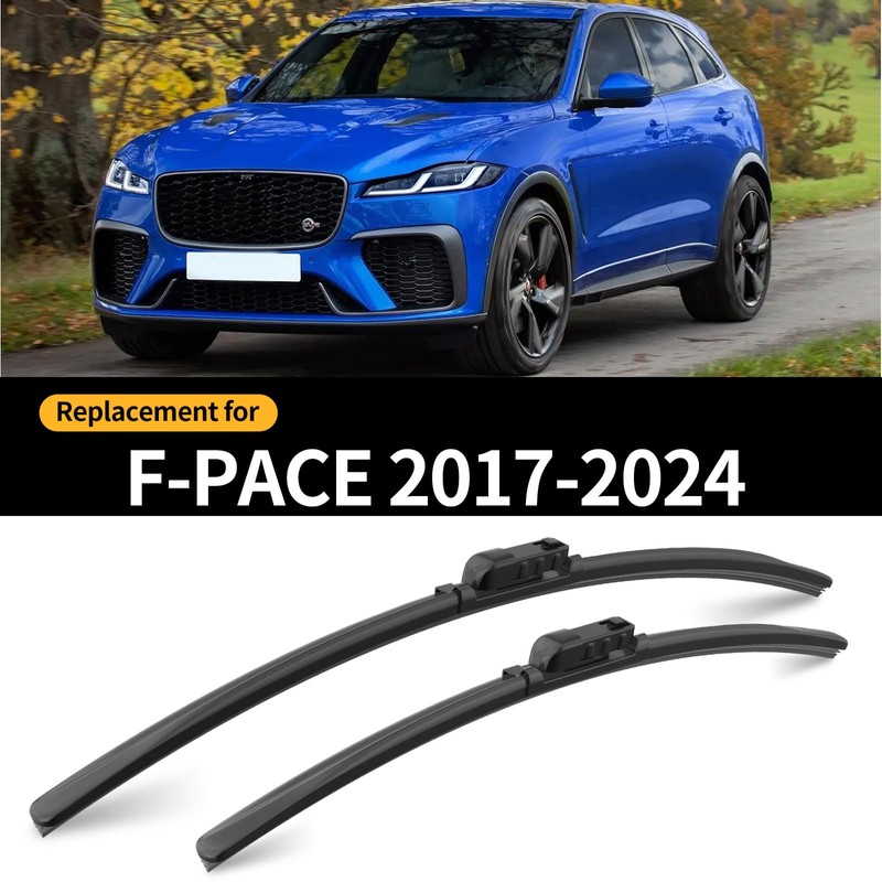 Replacement For Jaguar F-PACE fpace 2017-2024 Windshield Wiper Blades-Car Front