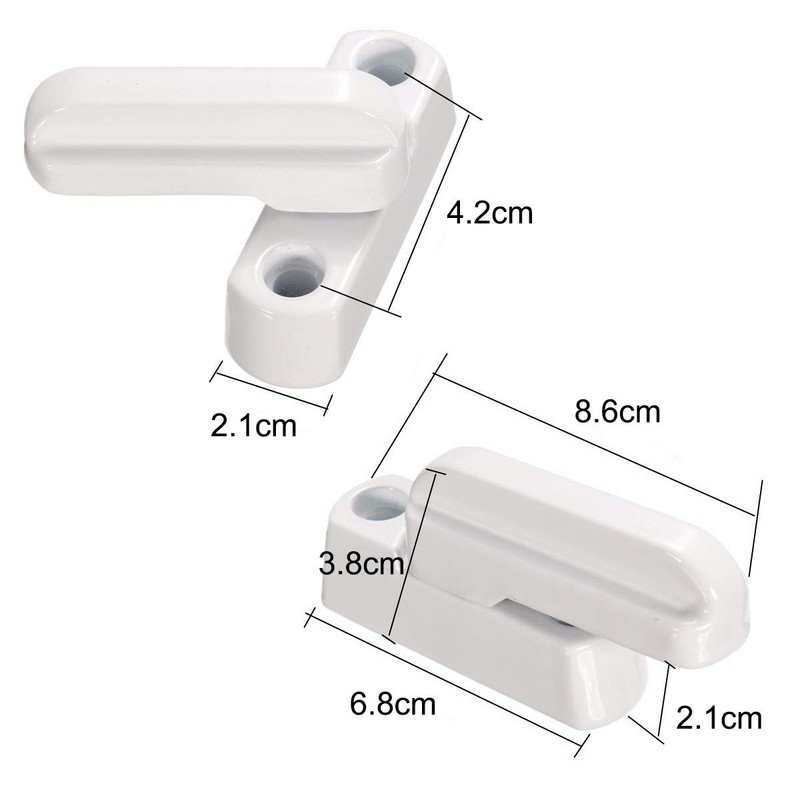 Pack of 4 Window Locks, Zinc Alloy Window Rotary Limiter,
