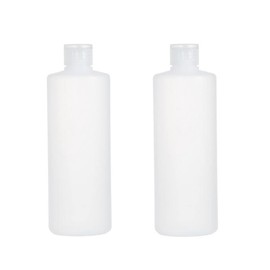ericotry 2Pcs Clear Empty Plastic Soft Tube Squeeze Bottle Cosmetic Toiletries Storage Containers with Flip Cover for Toner Lotion Shower Gel Shampoo (400ml)