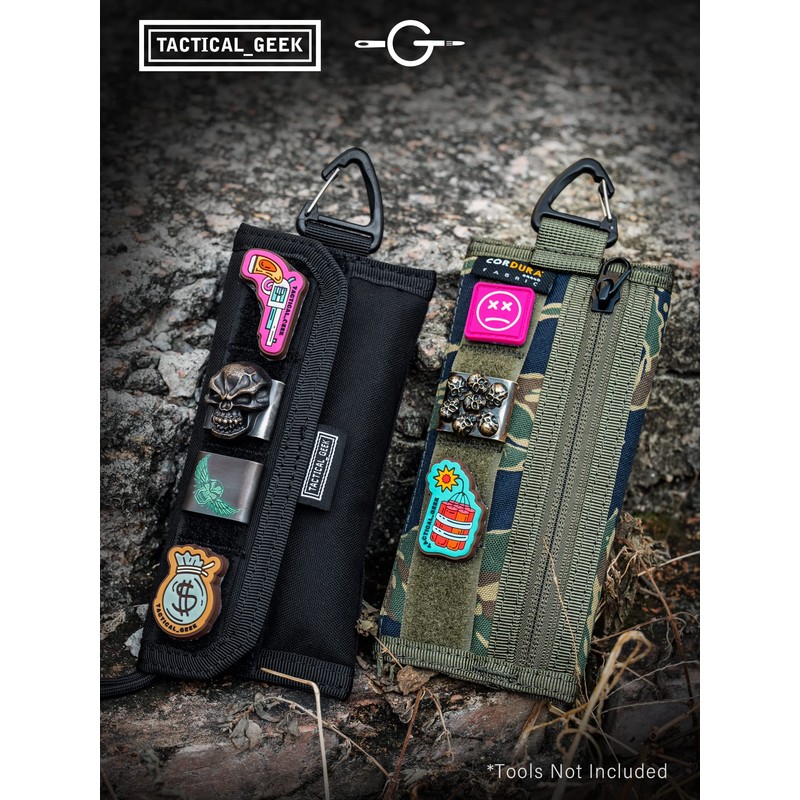 TACTICAL GEEK Storage A2 L Pouch Organizer, Nylon Handheld Wallet,
