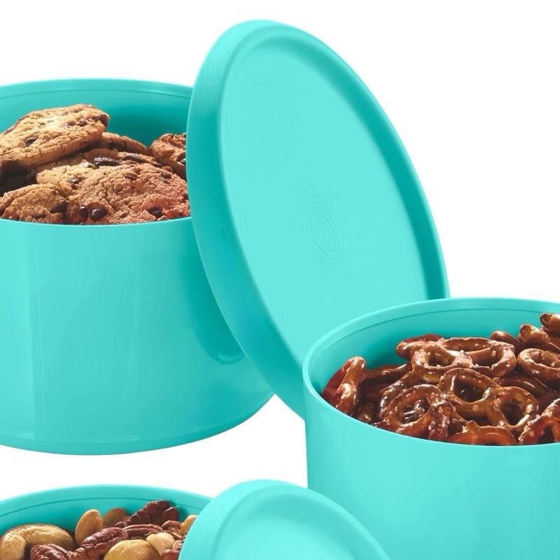 One Touch Canister 3 Piece Set Airtight Container Kitchen Storage