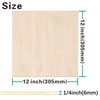 12 Pack Basswood Sheets 1/4 inch,12"x12"x1/4" Plywood Sheets,6mm Basswood for
