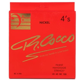 R.Cocco RC4FN (45-100) Electric Bass Strings Made in Italy Handmade Nickel for 4 Strings