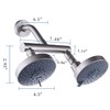 AZOS Double Shower Head with Shut-Off Valve, Bathathroom High Pressure