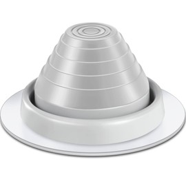 Yaocom 1 Pcs #3 Pipe Flashing Boot roof Jack for Pipe OD 1/4" to 5" EPDM Metal roof Vent Boot Flexible Silicone Pipe Boot,7-3/4 Inch in Base Diameter (Grey)