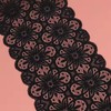 7in*5Yard Soft & Stretch Black Lace Roll Runner for Wedding