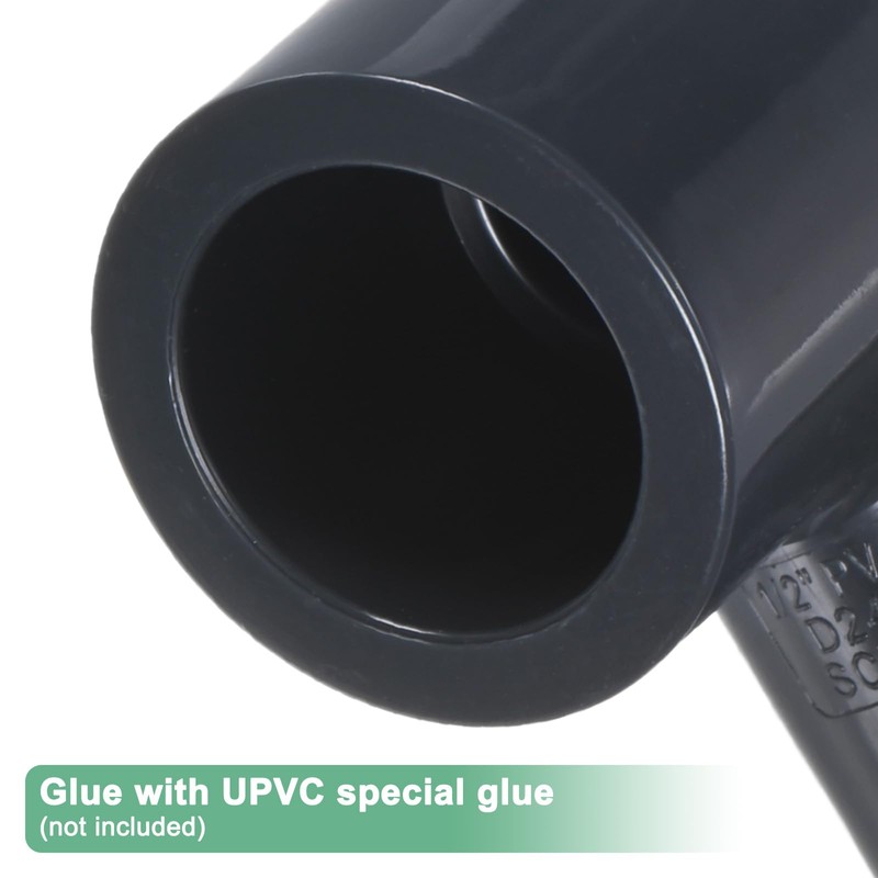 M METERXITY 6-Pack 90 Degree Adapter Connector, 1/2" Socket UPVC