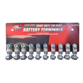 Road Power 903-10 Top Post Battery Terminal; 10-Pack; Chrome; 6 and 12-Volt