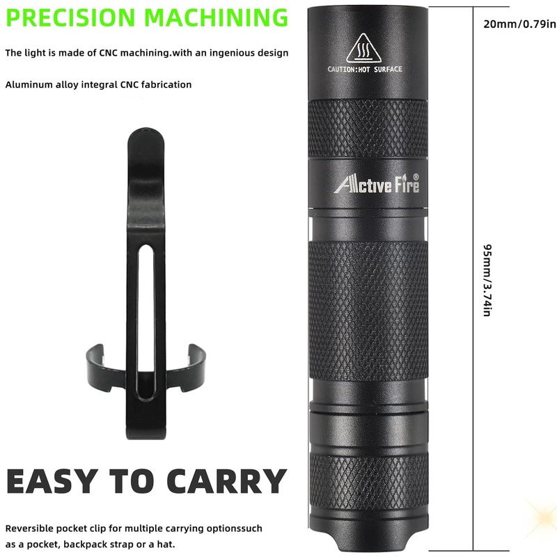 ACTIVEFIRE Mini AA Pen Portable LED Light, Super Bright, Waterproof