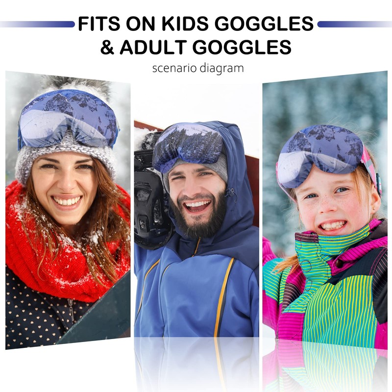 4 Pieces Ski Snowboard Goggle Cover Sleeve, Goggle Cover Microfiber
