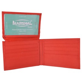 Men's Nylon Slim Classic Bifold Wallet in Colors Thin Wallets for Boys (Red)