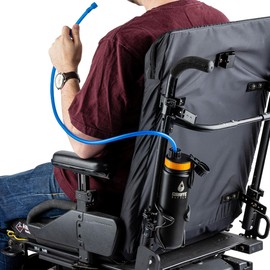 Giraffe Bottle Journey Hydration System, Insulated Stainless Steel Bottle, 36 inch / 91 cm Journey Straw, with Round Tube Mounted Bottle Cage