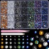 22300Pcs Black Gold Silver Rhinestones for Bedazzling, 3mm-6mm Jelly Bedazzling