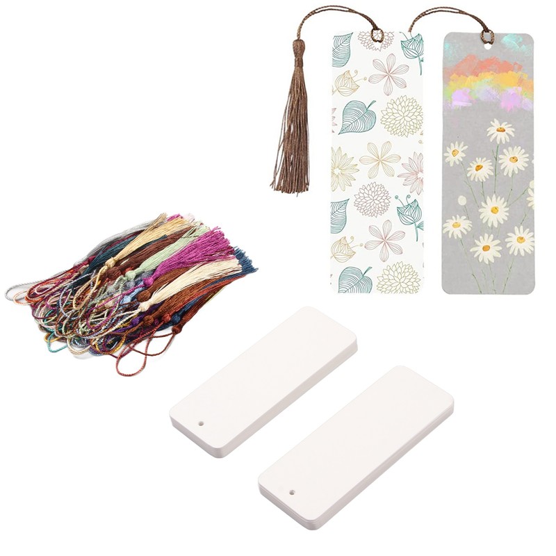 80 Sets Blank Bookmarks 5.5in Long 2in Wide Smoothing Widely