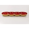 TUPPERWARE Allegra Pearl Red Gold Serving Bowl Quartet