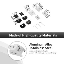 CheroCar White Hood Latches Hood Lock Catch Latches Kit Fit for 2007-2025+Jeep Wrangler JK JKU JL JLU Sahara Freedom Sports Rubicon & Gladiator JT Aluminum Alloy Hood Catch