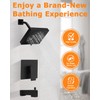 Compatible with moen T2473epbl Matte Black Shower Trim Kit, Genta