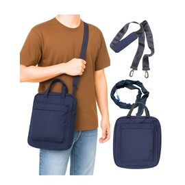 Urine Bag Cover – Foam Padded with Attached Cathetar Pipe Cover - Shoulder & Top Straps - Navy