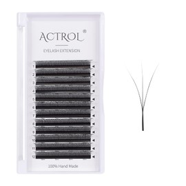 W Eyelash Extensions 3D Volume 0.07D Curl 12mm Easy Fan W-shaped Lash Premades Cluster Black W Lash