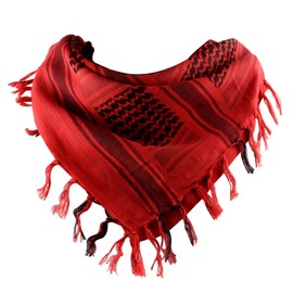 FOCUHUNTER Shemagh Scarf Military Tactical Desert Keffiyeh Scarf Head Neck Scarf Cotton 43x43 inches Colorful Arab Scarves Wrap with Tassel for Men & Women