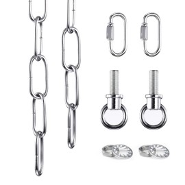 Mr.Color Chrome Metal Heavy Duty Chandelier Chain - 6 Feet Accessory Chain for Pendant Lights, Chandeliers and Swag Lights