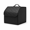 Foldable PU Leather Car Trunk Organizer with Lid, Large Capacity