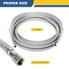 GUOFIS 10 FT Refrigerator Water Line,Stainless Steel Braided Ice Maker
