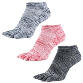 Asuka Men's Women's 5 Toe Socks, 4 Sizes and 10 Colors to Choose from, Assorted A 3 Pair Pack