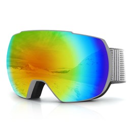 DUDUKING Ski Goggles Women Men Sphere Snowboard Goggles for Adults Teenagers Anti Fog Double Lens UV 400 Protection Ski Goggles Helmet Compatible for Skiing Motorcycle Cycling Skating