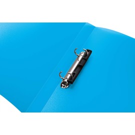 HERMA 19165 Ring Binder DIN A4 Translucent Light Blue Set of 3, Slim, 2 Rings Sturdy Plastic 25 mm Wide Transparent Ring Binder for School and Office Ring Binder Folder