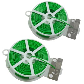 xiaoxiaozhijia 100 m Plant Ties Soft, Reusable Binding Wire with Cutter for Bundling in Horticulture, Attaching Shade Nets, Tidying Cables (50 m x 2)