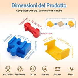 28 Pezzi Adattatore per Binari in Legno per Treno, Accessori Giocattolo per Treno, Connettori per Binari in Legno, Connettori per Binari in Plastica