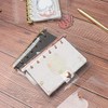 A7 Soft PVC Binder Cover Clear Rose Gold Refillable Budget