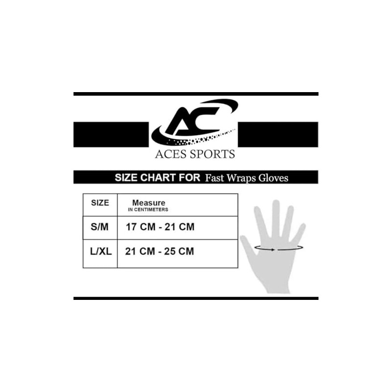 ACES SPORTS Fast wraps/Easy wraps/Hand wraps gloves (S)