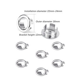 FYACCD Waschbecken berlauf Ring, 6 Stck Universelle Waschbecken berlauf Abdeckung, Sinken berlauf Ring, Trimmen berlauf Ablasskappe fr Kche, Bad, Waschbecken Loch