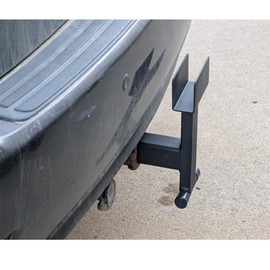 Duty Mower with Integrated Trash Can Trailer Gripper – Compatible with 2-Inch Receiver on Lawn Mowers & Ultra-Compact Tractors with 3-Point Attachments (Black)