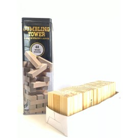Cardinal Games Jumbling Tower Game with 48 Wood Pieces Game Of Strategy & Nerves