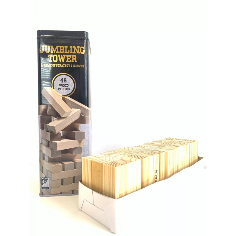 Cardinal Games Jumbling Tower Game with 48 Wood Pieces Game
