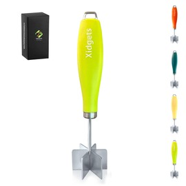 Heavy Duty, Small Stainless Steel modern meat chopper, pastry and crumble topping blender, fruit mascerator | Retro Modern | must have kitchen utensil, lightweight and versatile (Zippy Green)